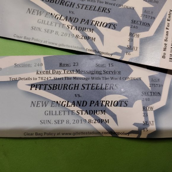 Patriots tickets UNUSED - Picture 3 of 4